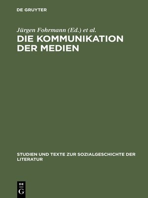 cover image of Die Kommunikation der Medien